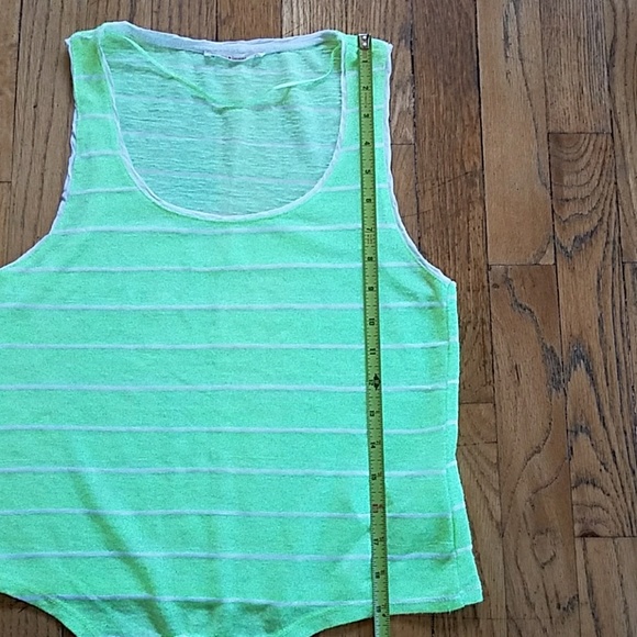 Bershka Neon Yellow Tie Front Top Size S - Picture 7 of 8